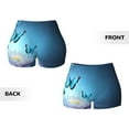 thumbnail image 3 of Rocae Butterflies And Waterlily In Water for Women's Quick-Dry Running Shorts,Ladies Active Athletic Apparel Yoga Workout Gym Running Volleyball Spandex Shorts Large, 3 of 9