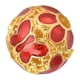 thumbnail image 3 of Cuentas de cloisonné con borde dorado, huecas y redondas, para hacer joyas por uno mismo: pulseras y collares con detalles en rojo brillante, 3 of 8