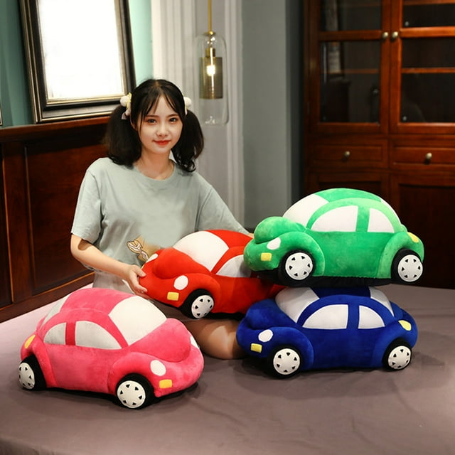 Lubelski Car Plush Toy Creative Birthday Gift High Elasticity Cartoon Beetle Car Shape Pillow for Children