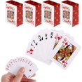 thumbnail image 1 of 4 Pack Mini Playing Cards, 1.7 Inch Mini Card Games, Spoof Fun Deck of Cards Set, Miniature Poker Game for Adults, Party Favor Gift for Christmas New Year Travel Fun, 1 of 7