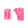 thumbnail image 3 of 6PCS Rabbit Carrot Egg Silicone Mold Fondant Chocolate Mould Cake Baking Tools, 3 of 5