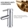 thumbnail image 3 of Luxury Bathroom Faucet, High Arc Faucet Spout, Ceramic Disc Cartridge, Corrosion and Rust Resistant, Single-Hole Deck Mount Installation, 3 of 5