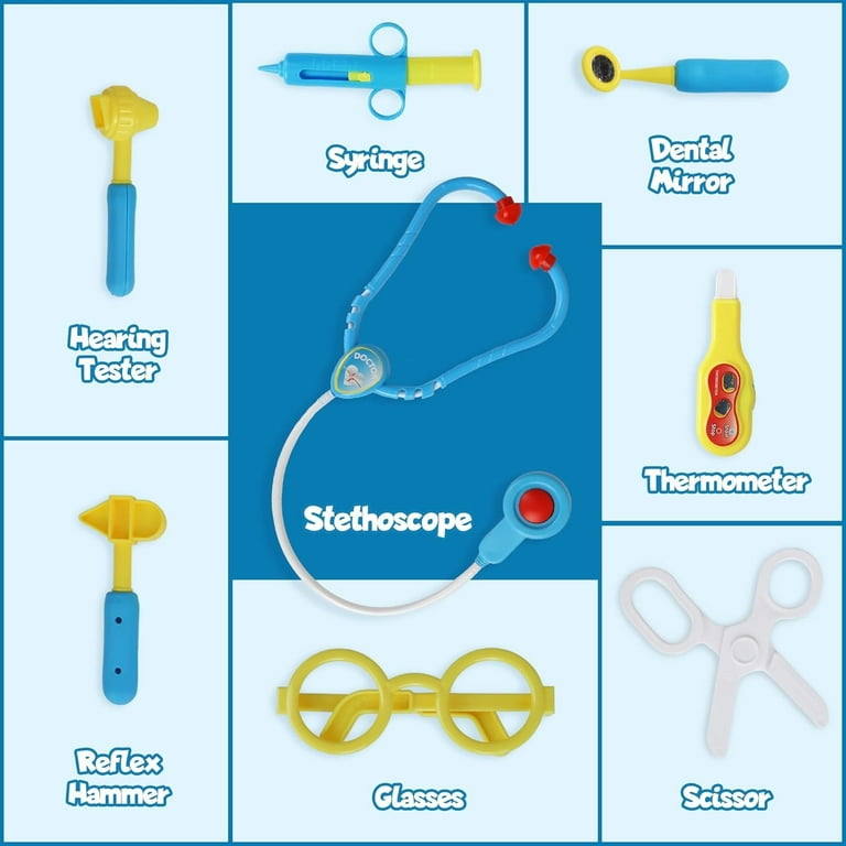 Playkidiz Doctor Play Set 8-Pcs Toddler Doctor Kit Set with