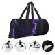 thumbnail image 3 of Fotbe Purple And Blue Nebula Bolsa Deportiva de Lona Plegable con Estampado, Bolsa de Gimnasio con Bolsillo Seco/Húmedo, Bolsa de Viaje Ultraligera de Gran Capacidad, 3 of 6