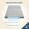 MLILY Ego 4 inch Portable Tri Fold Memory Foam Mattress, Queen Size
