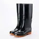 thumbnail image 4 of Sonducket Botas de lluvia, zapatos calentadores de muslo de plástico, chanclos de plana, cómodos y puros, diarios, informales, para el día de Accesorios de calzado Negro Zapatos>46 Sonducket AP013571-07, 4 of 6