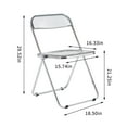 thumbnail image 4 of Plastic Folding Chair with Transparent Cushion and Back, 330 LB Capacity, Indoor Outdoor Portable Stackable Commercial Chair with Steel Frame for Home Office Wedding Party Events, Gray, 4 of 7
