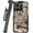 Camo, variant on Nakedcelllphone Combo for Motorola Moto G Stylus 2026/2025 Phone Case, Rugged Case and Belt Clip Holster Holder (Compatible with MagSafe) - Army Green Rugged USA Flag