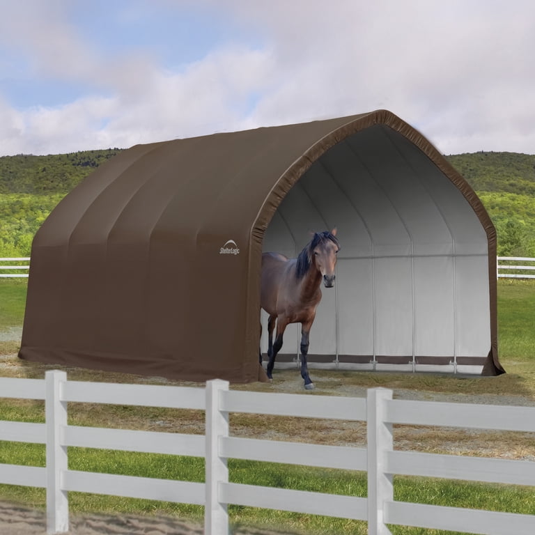 ShelterLogic 20 x 13 x 12 ft Brown Alpine Barn, Model RRK150