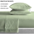 thumbnail image 3 of Kamas Sage Green Queen Sheets Set- 600 Thread Count 100% Egyptian Cotton- Sateen Weave for Soft and Silky Feel, Fits Mattress Upto 16'' Deep Pocket, 3 of 3