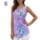 thumbnail image 1 of Chaleco de mujer Boho sin mangas sin mangas con estampado floral camiseta con cuello en V, morado claro, S seitruly AP002566-11, 1 of 7