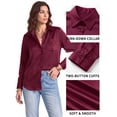thumbnail image 6 of MOYIKO Button Down Shirts for Women Long Sleeve Stain Silk Collared Work Office Basic Business Dress Shirts Blouses Tops, 6 of 7