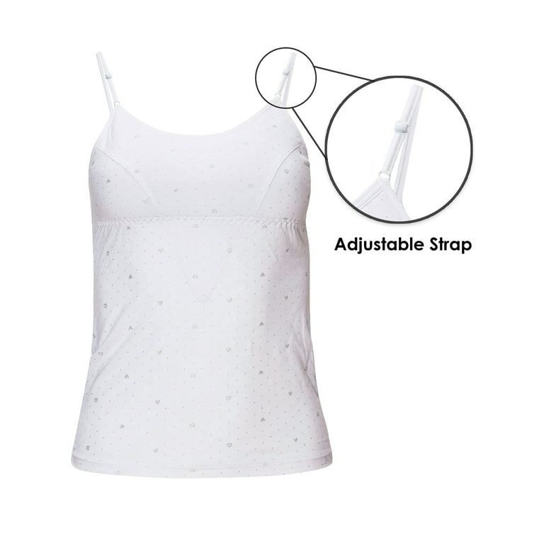 A Division Of Maidenform Girls Tank Top Cotton Stretch White Large