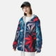 thumbnail image 3 of Fotbe Red And Blue Leaves Chaqueta con Protección Solar UPF 50+ para Hombre y Mujer, Camisa con Capucha y Bolsillos-Large, 3 of 7