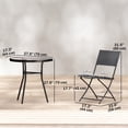thumbnail image 3 of Outsunny Ensemble Bistro d'Extérieur avec Chaises Pliantes, Table Semi-Circulaire, Noir, 3 of 10