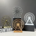 thumbnail image 2 of Grandest Birch Ferris Wheel Ornament Vintage Home Decor Nordic Style Rotatable Metal Ferris Wheel Figurine for Office Vintage Home, 2 of 8
