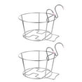 thumbnail image 1 of 2pcs Railing Hanging Flower Pot Racks Fence Planter Holder for Home Garden, 1 of 7