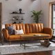 thumbnail image 5 of Living Room Sofas Brittany Sofa Futon - Premium Upholstery and Wooden Legs - Light Blue Sofa My Lux Decor Round, 5 of 10