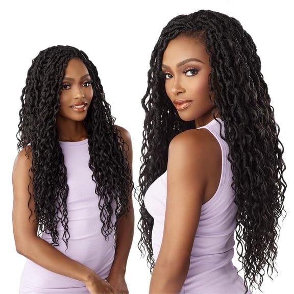 Sensationnel Lulutress Pre-Looped 3X Mermaid Locs 24" (Color:1 JET BLACK)