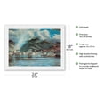 thumbnail image 2 of Honolulu Harbor 1850 - Vintage Hawaiian Lithograph Print by Peter Hurd c.1949 - Japanese Unryu Rice Paper Art Print (Unframed) 18 x 24 in, 2 of 4