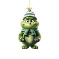 thumbnail image 1 of Grinch Christmas Decorations Horror Movie Theme Pendant,8cm Creative Xmas Flat Hanging Ornament Christmas Tree Pendants Craft Collection,Xmas Party Tree Decor,Birthday Gift For Boys Girls, 1 of 2