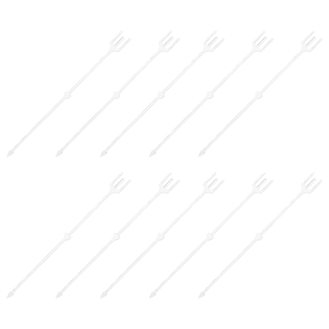 Unique Bargains Floral Pick Card Holder, 80Pcs 11' Plastic Straight Head Stick Flower Pick Card Holder, Clear