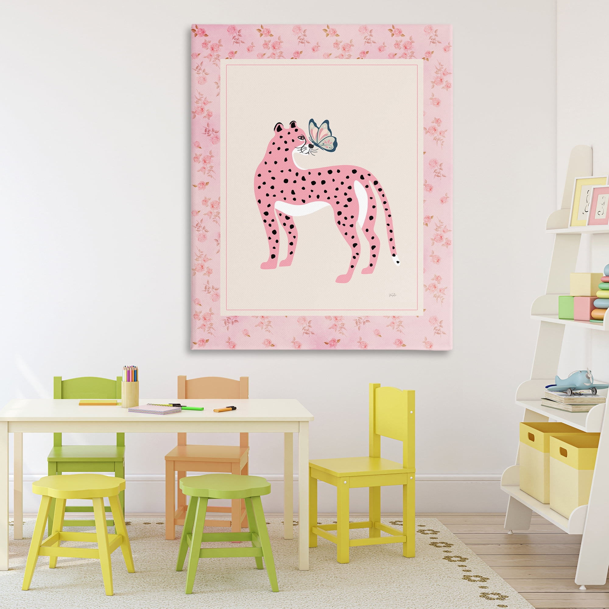 Stupell Industries Cheetah & Butterfly Friendship Canvas Wall Art, design by Natalie Carpentieri
