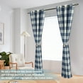 thumbnail image 4 of DriftAway Buffalo Plaid Check Curtains Woven Plaid Pattern Lined Blackout Thermal Insulated Window Curtain Grommet 2 Layers 2 Panels 52 Inch by 84 Inch Navy Blue, 4 of 5