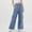 Blue, variant on Girls Sweatpants with Cargo Pockets Elastic Waistband Wide Leg Causal Kids High Waisted Pants 8-12Y