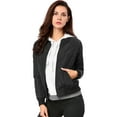 thumbnail image 2 of INSPIRE CHIC Women's Quilted Jackets Stand Collar Zip Up Raglan Sleeves Bomber Jacket, 2 of 6
