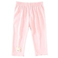 thumbnail image 2 of DJDLJWCJ Baby Girls Wide Leg Joggers Pants Elastic Waist Breathable Ribbed Casual Pants Solid Color Stretch Soft Pants Pink Size 9-12M, 2 of 10