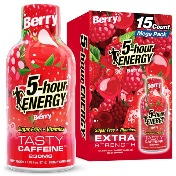 5-hour ENERGY Shot, Extra Strength, Berry, 15 Count