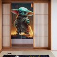 thumbnail image 1 of Cortina de puerta semiopaca con patrón de patchwork de dos piezas de Baby Yoda, cortinas opacas decorativas para dormitorio, sala de estar, decoración de habitación de niños, 34 x 56 pulgadas, tamaño, 1 of 7