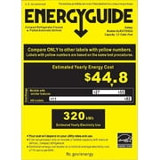 Galanz 3.1 Cu Ft Mini Fridge with Freezer – Stainless Steel, Energy Star, Two-Door Compact Refrigerator