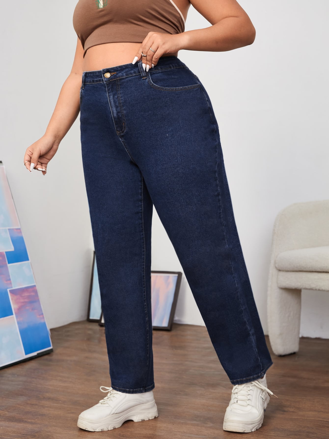 High Waist Mom Jeans 0XL 