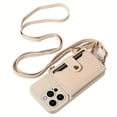 thumbnail image 6 of Phone Case - Mobile Phone Case Cover Anti Drop Crossbody Bag, Suitable for Iphone 16/15Plus/14/13,with Mirror And Long Drawstring, Multi-Functional Zipper Card Storage Faux Leather Phone Case Cover, 6 of 17