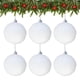 thumbnail image 1 of 6PC White Christmas Christmas Tree Decoration Plastic Christmas Decoration Ornaments Christmas Tree Decoration 3.15 Inch, 1 of 8