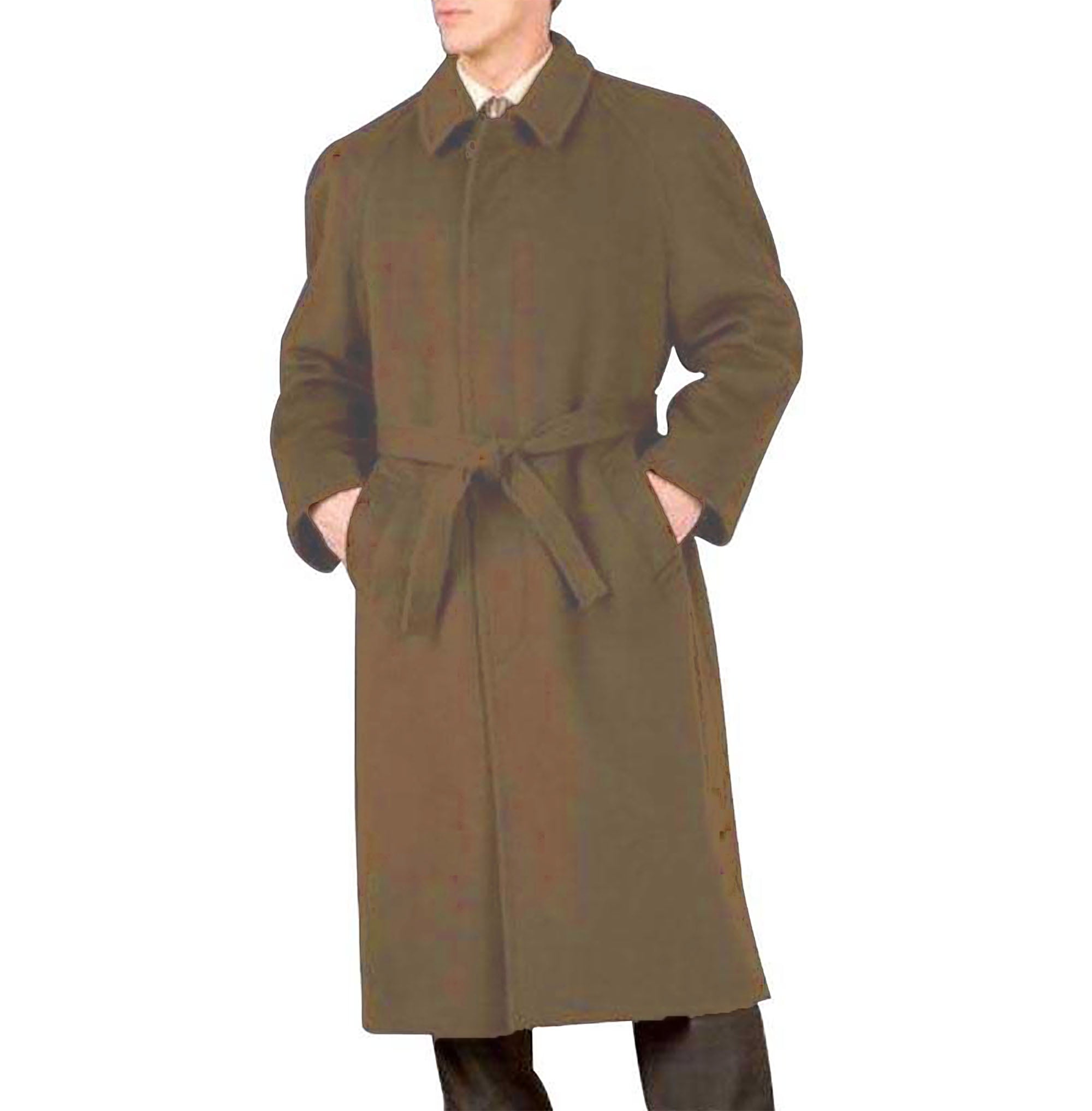 mens belted wool coat