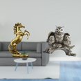 thumbnail image 2 of Estatua del caballo,Estatua de caballo de pie hecha a mano de resina de cafetería,Escultura de caballo de pie,estatua decorativa,Figuras de búho,Figuras de búho,animales, 2 of 8