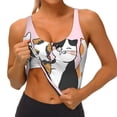 thumbnail image 4 of Lsque Cute Cats Printed Women'S Sports Bra, Compression, Moisture Wicking, High-Impact Sports Bra For Women,Supportive sports bra-X-Large, 4 of 9