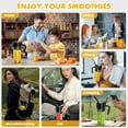thumbnail image 4 of Finopo Portable Blender, 16 Oz Rechargeable with 6 Blades for Shakes, Smoothies, Travel, Gym, Outdoor Use, Black, 4 of 9