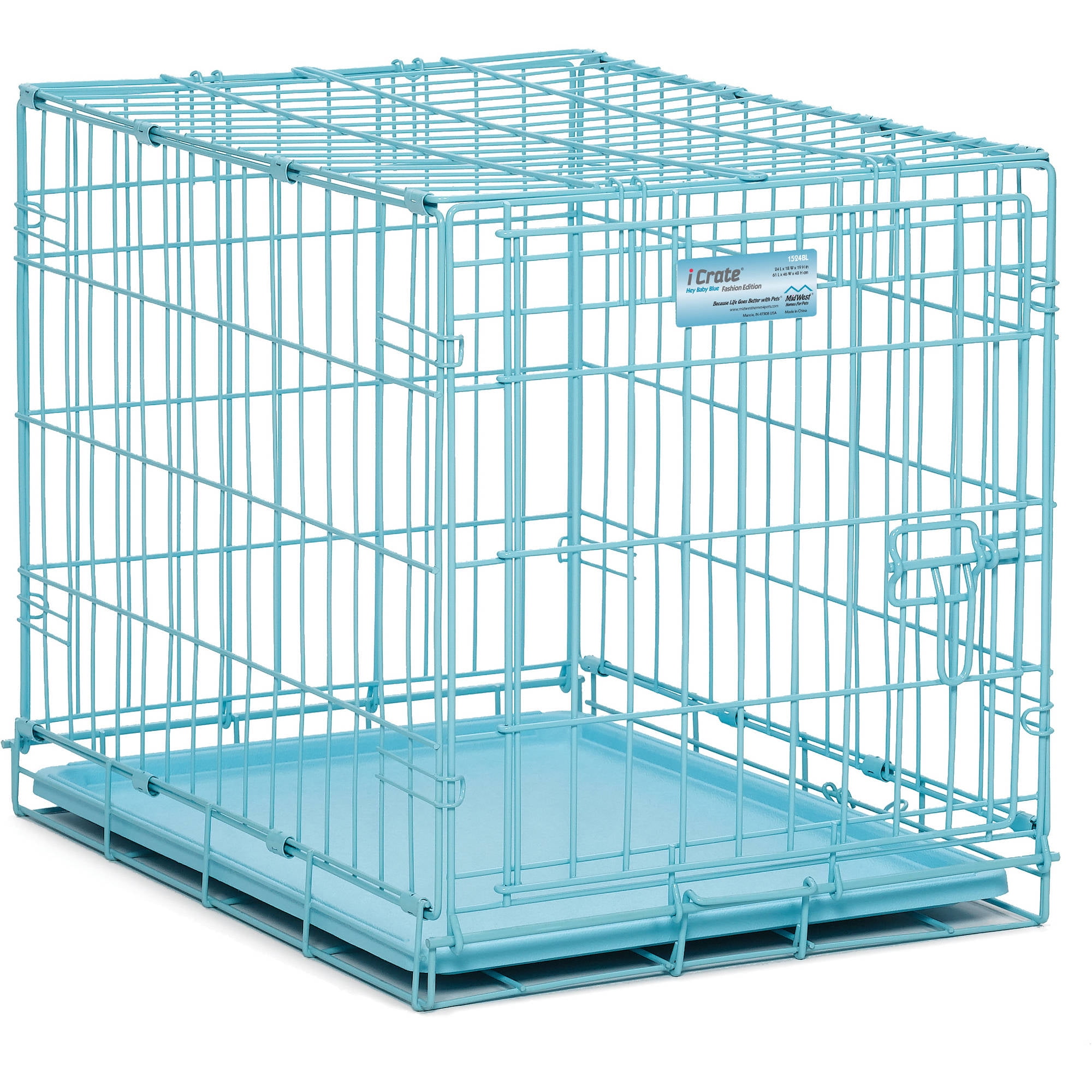 Midwest Blue Single Door Icrate Dog Crate Walmartcom - midwest blue single door icrate dog crate walmartcom -