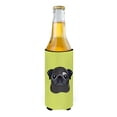 thumbnail image 2 of Carolines Treasures Checkerboard Lime Green Black Pug Beverage Insulators for slim cans Slim Can multicolor, 2 of 2
