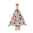 thumbnail image 1 of Christmas Rhinestone Christmas Tree Brooches Unisex Botanical Enamel Pins,Style B,Christmas, 1 of 8