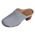 thumbnail image 5 of Women's Closed Toe Chunky Heel Clogs Comfortable Elegant Platform Wedge Sandal Wide Toe Box Non Slip Dress Shoes, 5 of 6