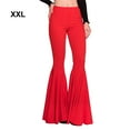 thumbnail image 4 of Wweixi Stretchy Women Bell Bottom Wide Application Lightweight Comfortable Pants red XXL 1Set, 4 of 6