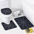 thumbnail image 4 of Spider Web Shower Curtain Waterproof Bathroom Curtain Set with Hooks Home Decor Bathroom Curtains 4pcs, 4 of 6