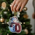 thumbnail image 2 of AuroraX Shatterproof Christmas Decorations Cute 2025 Plastic Snowman Christmas Tree Ornaments Letter (O) Xmas Holiday Family Teens Party Supplies, 2 of 4