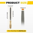 thumbnail image 2 of 1pcs Wood Rasp File 6" Steel Flat Medium Cut File Rasp without Handle for Woodworking Sharpening Wood Tool, Gray, 2 of 7