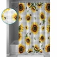 thumbnail image 3 of Shower Curtain, Summer Sunflower on Gery Plaid Waterproof Shower Curtain Set with Hooks for Bathroom Showers,Stalls and Bathtubs,72x84In Vintage Buffalo Check, 3 of 9
